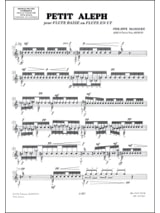 Petit Aleph - Flute Basse ou en Ut Seule - Philippe Manoury